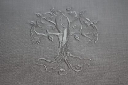 Tree of Life on white Irish linen