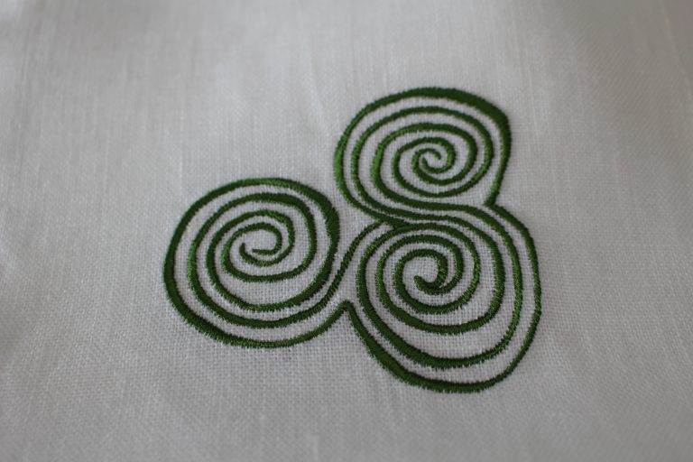 Newgrange Solstice Spirals In Emerald 